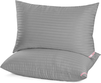 EIUE Hotel Collection Bed Pillows for Sleeping 2 Pack Queen Size，Pillows for Side and Back Sleepers,Super Soft Down Alternative Microfiber Filled Pillows,20 x 30 Inches