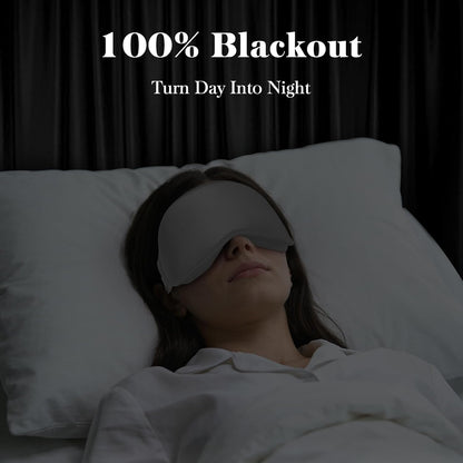 Fygrip 3D Eye Mask Sleep Mask for Men & Women, 100% Pressure-Free & Light Block-Out Eye Mask for Sleep with Easy Adjustable Strap, Night Eye Cover for Travel, Black