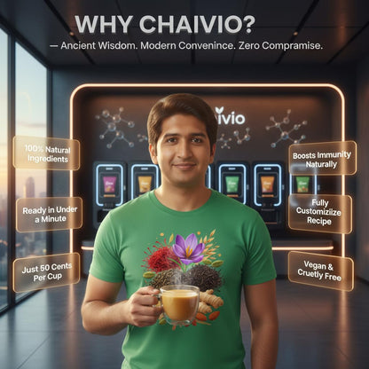 Chaivio Masala Chai Tea Latte, Unsweetened Instant Powder, Authentic Chai-with Natural Ingredients, No Preservatives, Tea Powder, Quick and Healthy Chai(1 lb)