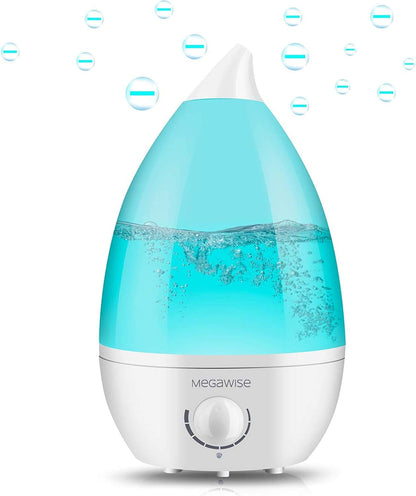 MegaWise Ultrasonic Cool Mist Humidifier SK7620 - 1.5L Capacity, Whisper-Quiet Operation, Adjustable Mist Output, Auto Shut-Off - Ideal for Home, Office, Baby Room, and Bedroom