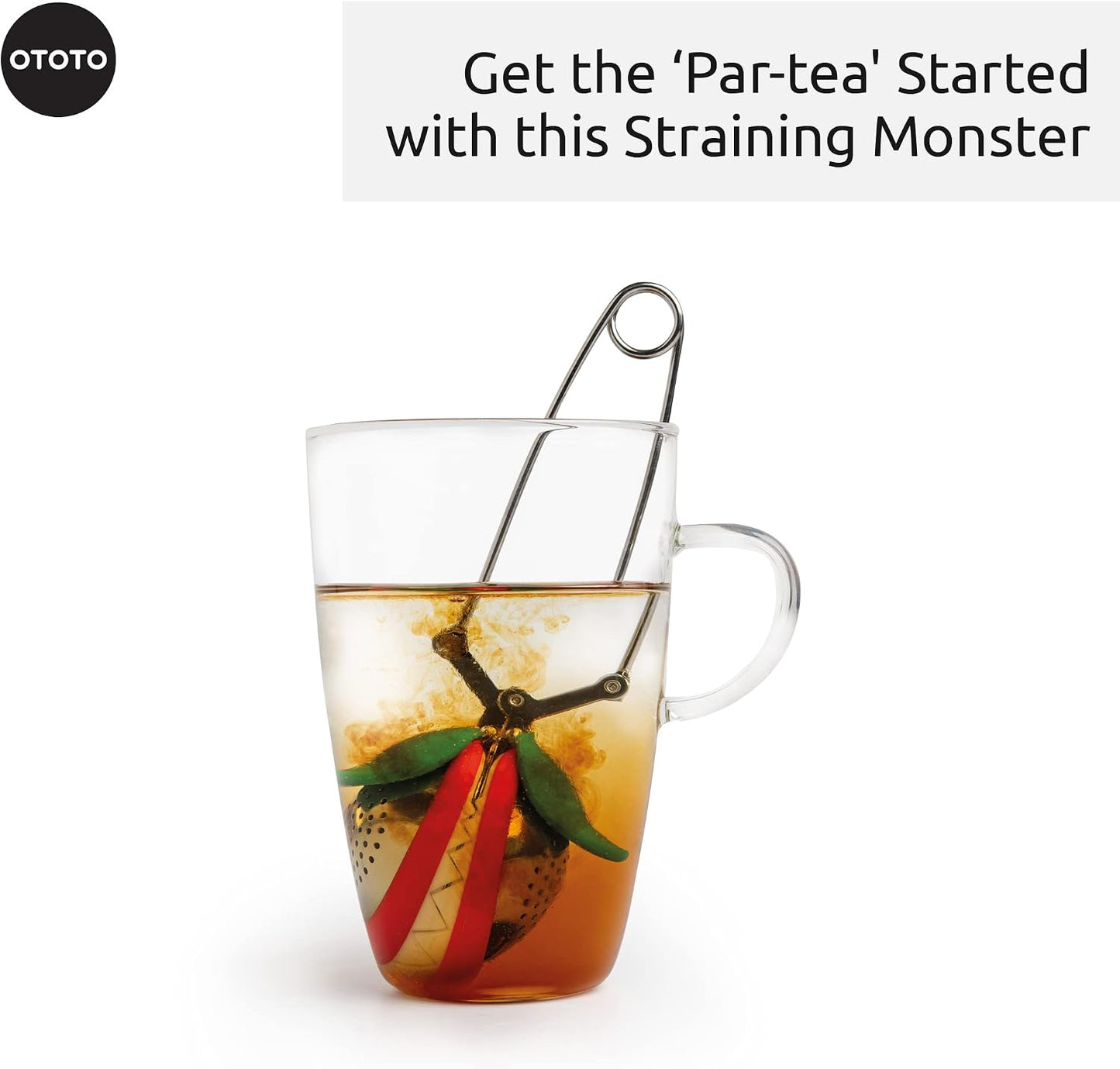 OTOTO Louie Cat Tea Infuser - Cats Loose Leaf Steeper & Diffuser, Tea Strainer Accessories, Cute Gifts for Cat Lovers, White Elephant Gifts, Cute Kitchen Accessories