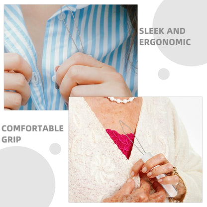 2 Pack Acrylic Button Helper Tool for Seniors and Clothes