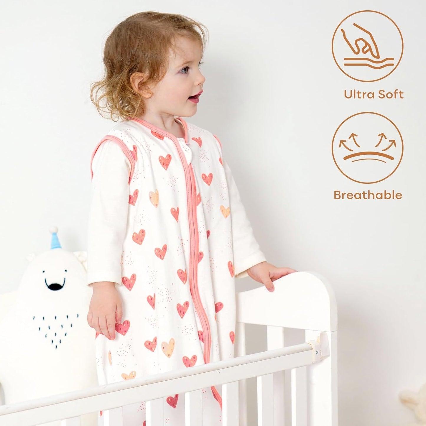 Yoofoss Baby Sleep Sack Baby Wearable Blanket 100% Cotton 2-Way Zipper Toddler Sleeping Sack