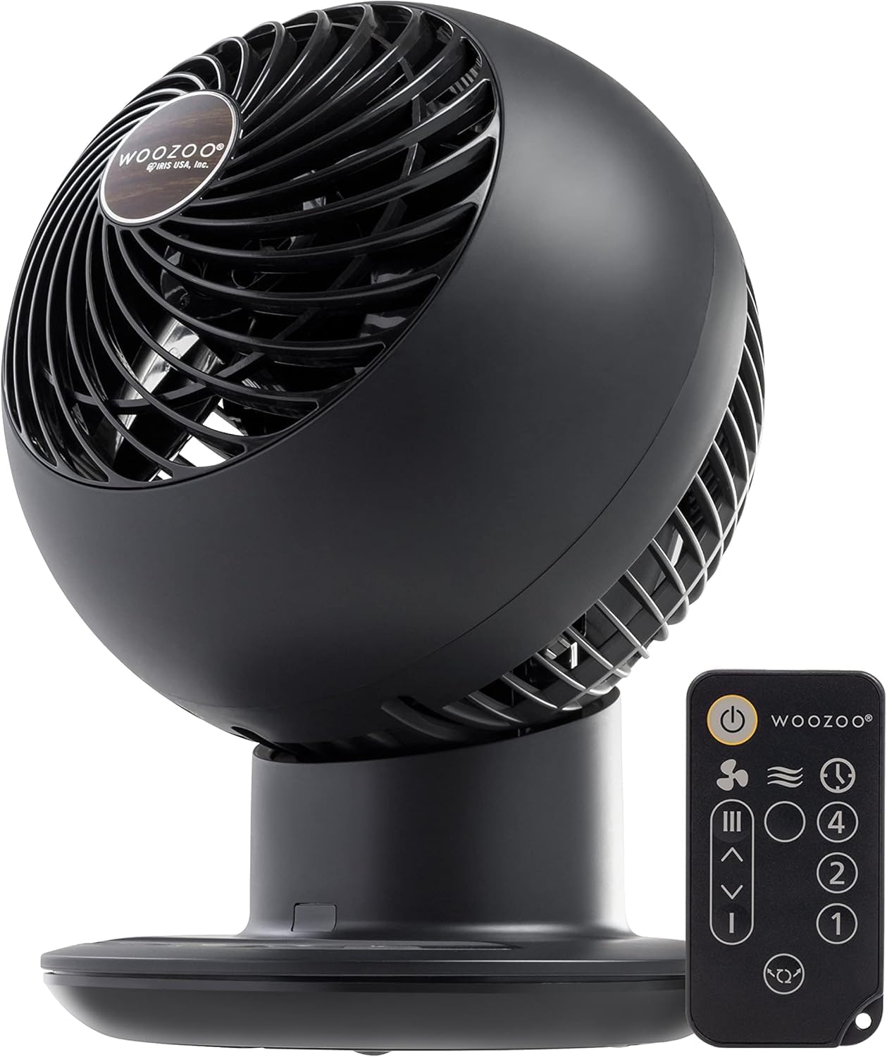 IRIS USA WOOZOO Air Circulator Fan with Remote, Oscillating, 5 Speeds, 82ft Max Air Distance, 90° Adjustable Tilt, 30db Quiet Motor, Small Fan for Bedroom, Office, Dorm, White