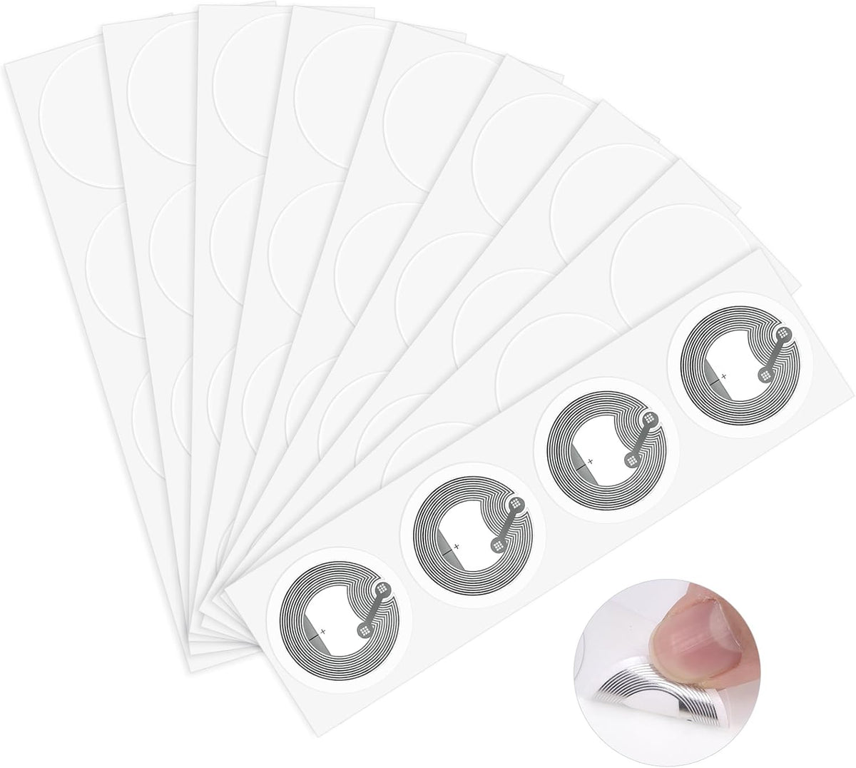 NFC Tags Adhesive NFC Stickers Chip Rewritable Ntag 215 NFC Tags 504 Bytes Compatible with TagMo and Amiibo and NFC Enabled Mobile Phones Devices