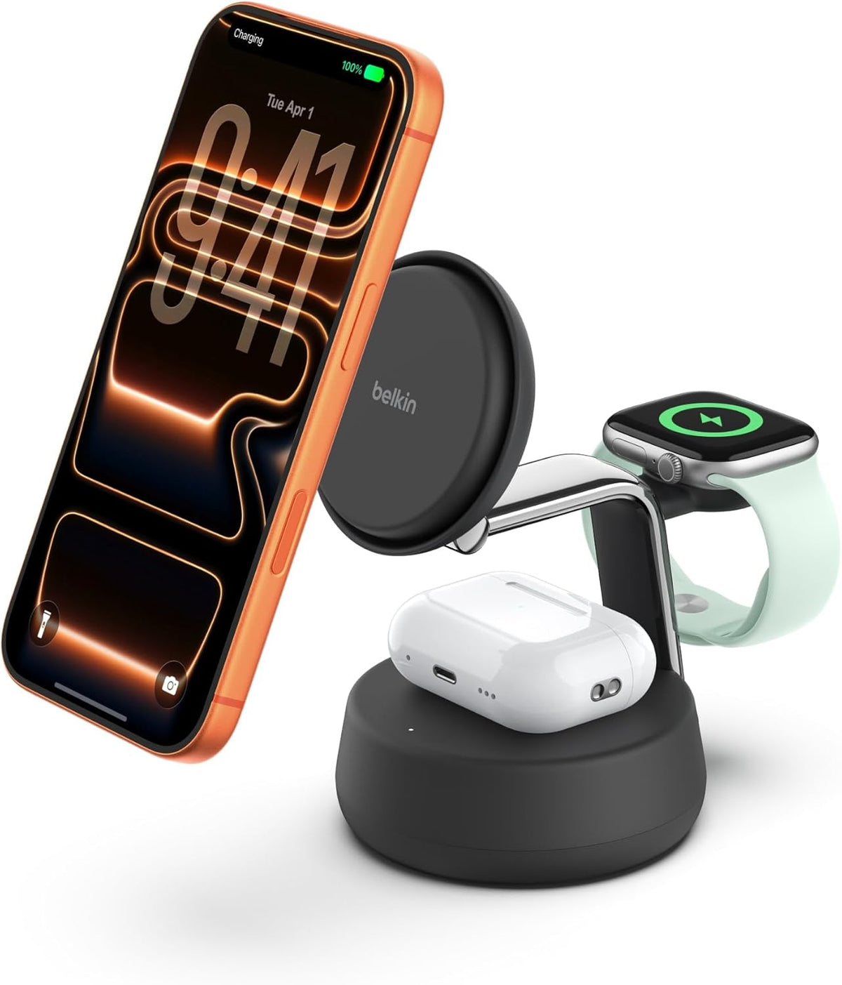 Belkin Qi2.2 25W Wireless 2 in 1 iPhone Charger, Fast Charging for Travel