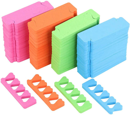 48pcs Sponge Toe Separators Pedicure Set for Nail Polish- Premium Nail Art Painting and Polishing Tool Kit, 4 Funy Color