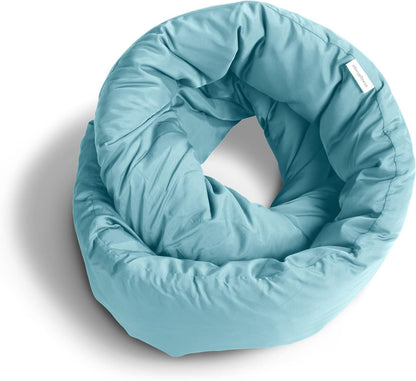 Huzi Infinity Pillow - Home Travel Soft Neck Scarf Support Sleep (Grey)