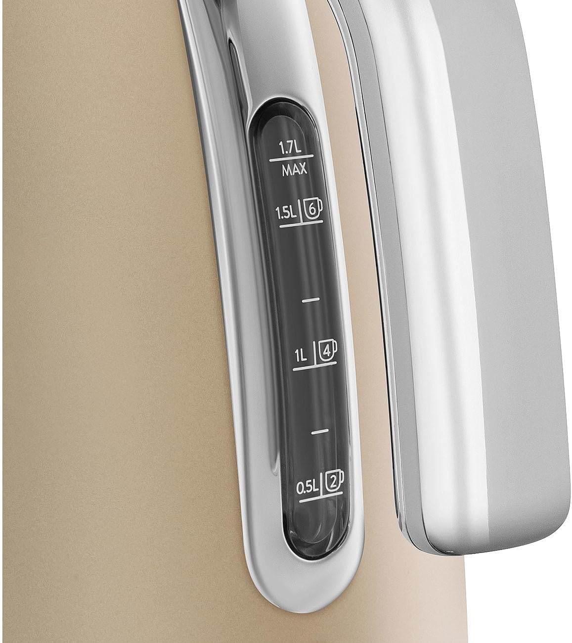 SMEG KLF03 Electric Kettle 1.7L (7 Cup), Retro Hot Water Boiler for Tea & Coffee, Fast Boiling, Auto Shut-Off, Soft Open Lid, 360° Swivel Base Countertop Kettle – Matte Champagne