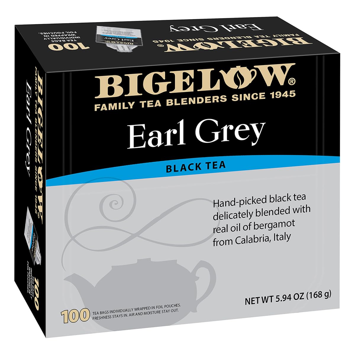 Bigelow Tea Earl Grey Black Tea, 100 Count (Pack of 1)