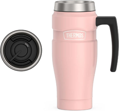 THERMOS Stainless King Vacuum-Insulated Travel Tumbler, 16 Ounce, Matte Steel