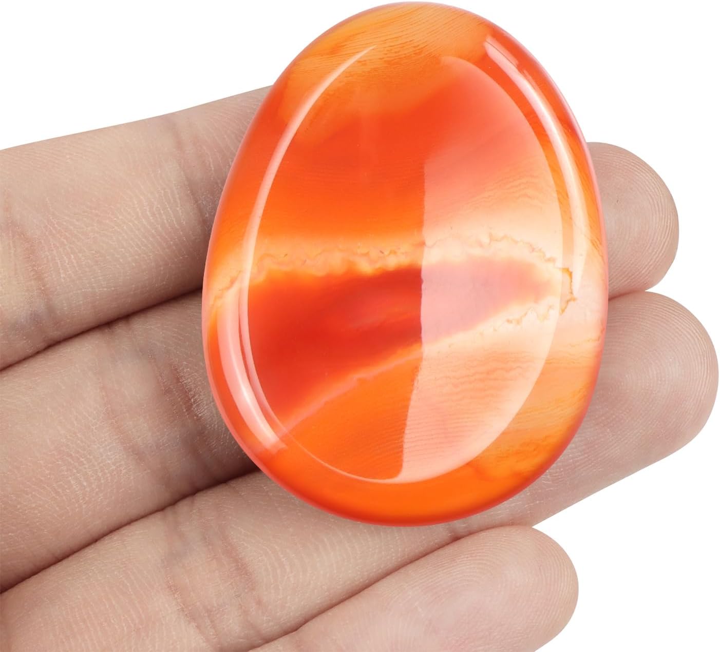 Artistone Moss Agate Crystal Chakra Thumb Worry Stone Teardrop Reiki Healing Stone Pocket Palm Stones for Anxiety Stress Relief Meditation Therapy Geometry Home Decor