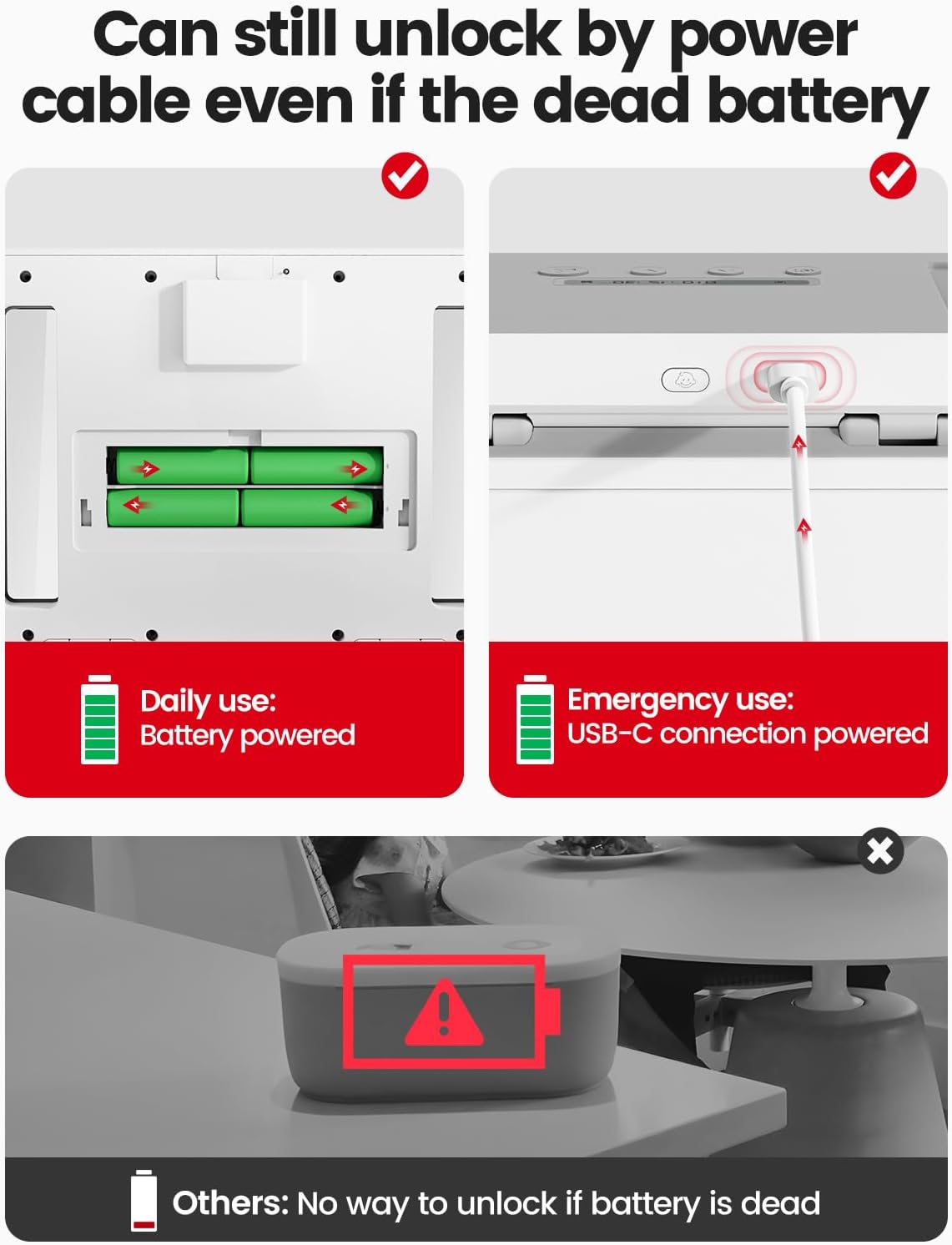 Vaydeer Metal Timed Lock Box for Phones, No-Override Timer, Child Lock, LED