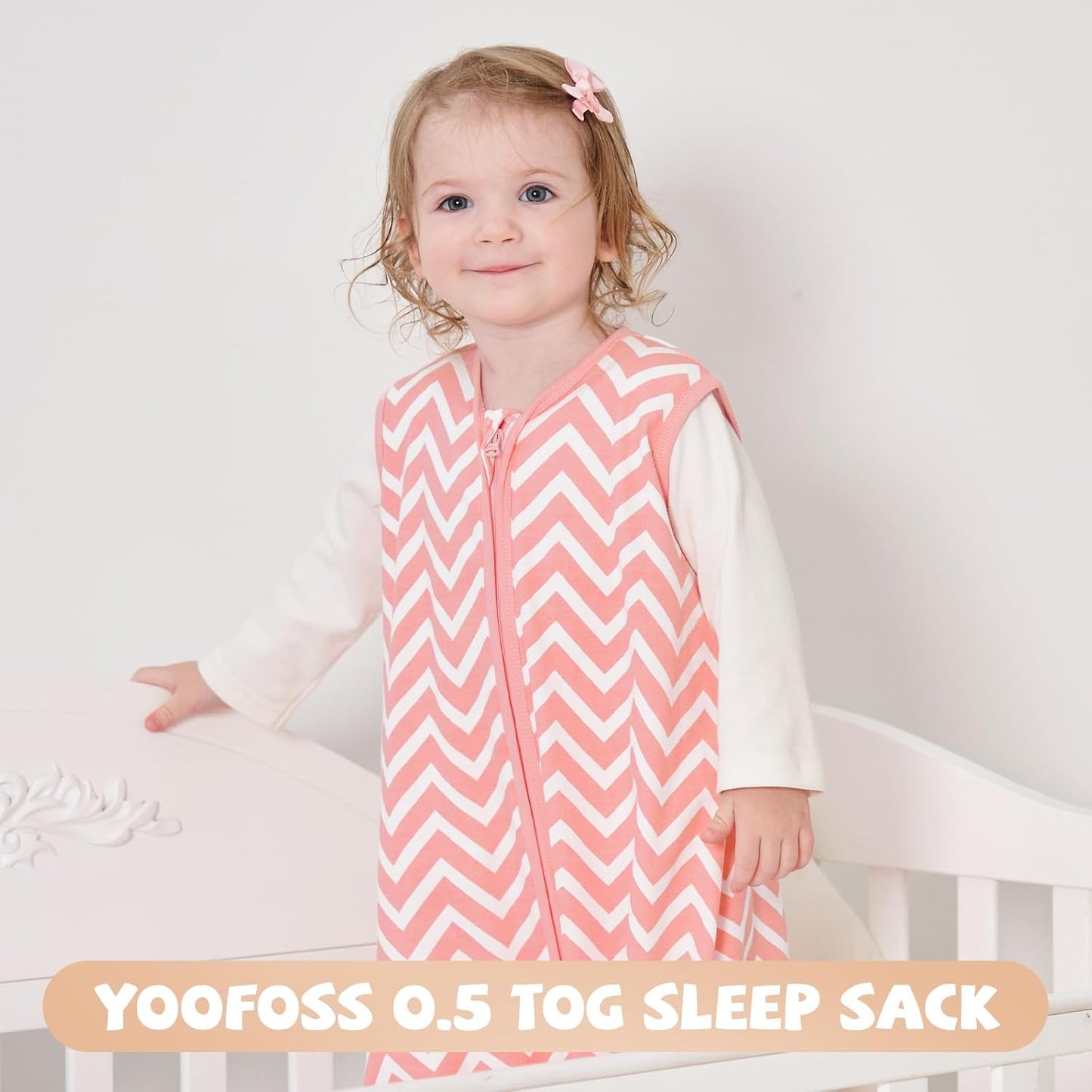 Yoofoss Baby Sleep Sack Baby Wearable Blanket 100% Cotton 2-Way Zipper Toddler Sleeping Sack
