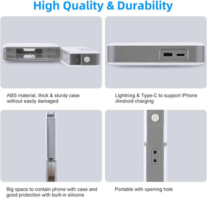 Phone Lock Box with Timer,Phone Lock Box,90 Days of Continuous Use,Quiet Mode,2 Charging Ports,Excessive Games,Mobile Phone Addiction