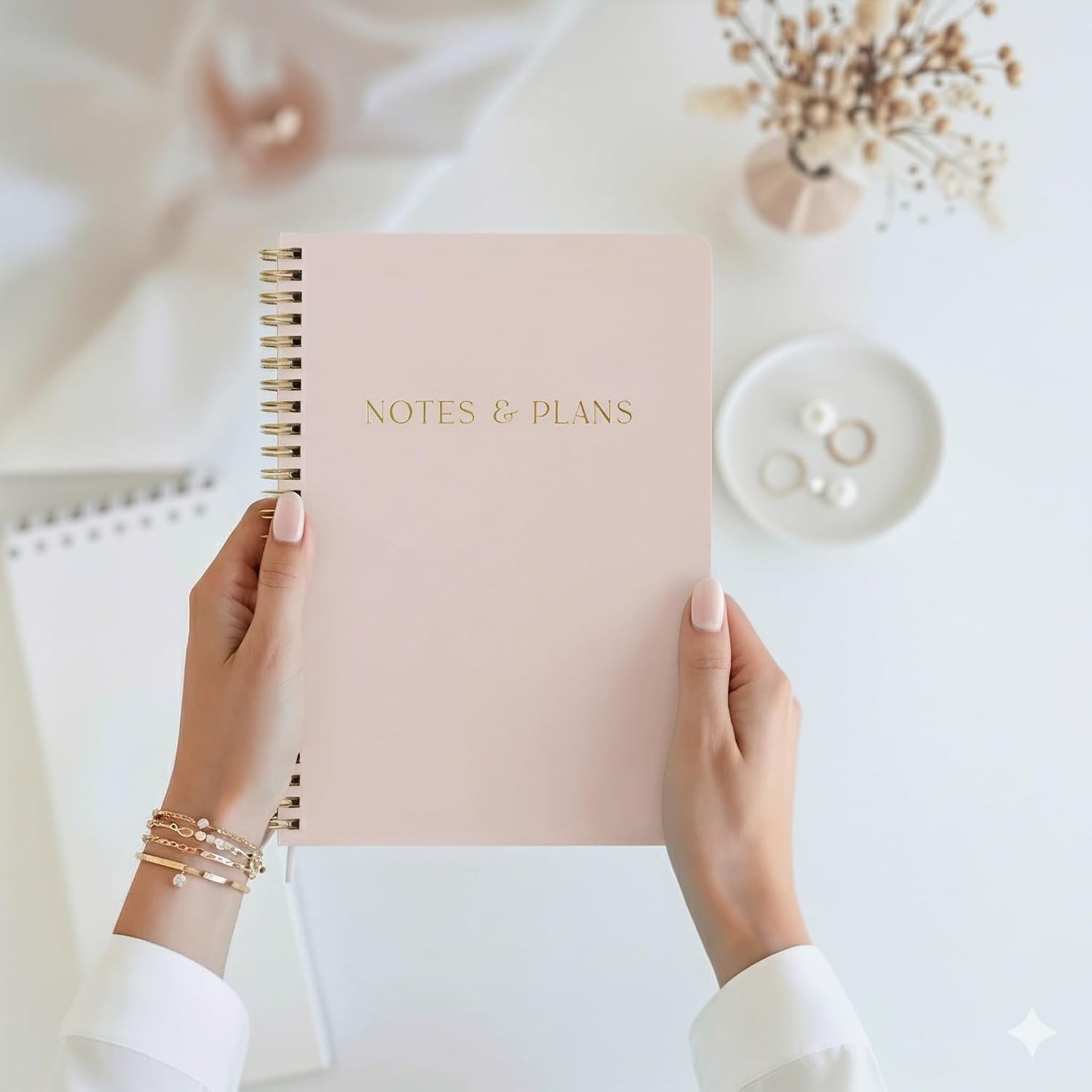 Beautiful Daily Planner And Notebook With Hourly Schedule - Spiral Notebook