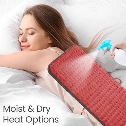 Heating Pad for Back Pain & Period Cramps Relief, 9 Heat Settings Electric Heating Pad for Neck & Shoulder, Auto Shut Off, Soft Machine Wash Fabric, Gifts for Mom, Women, 12''x24'', Gray