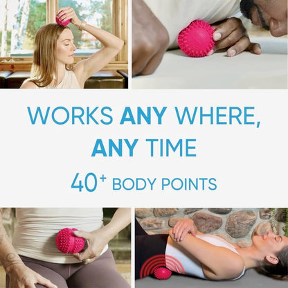 Dr. Cohen's acuball Heatable Deep Tissue Massage Ball - acuBall Trigger Point Massage Therapy for Myofascial and Stress Release and Exercise - Effective Back Massager Ball for Targeted Pain Relief