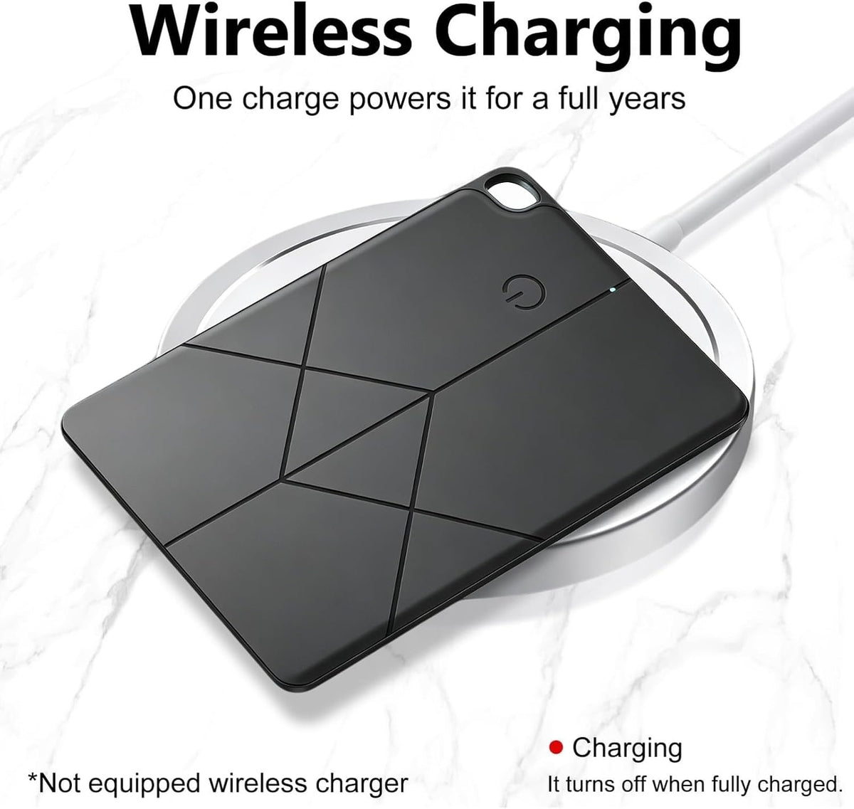 Ultra-Thin Rechargeable Wallet Tracker Card – Compatible with Apple Find My & Android, Bluetooth Key Finder for Men Women, Slim GPS Locator for Luggage Passport Keys, Anti-Loss Travel Must-Have
