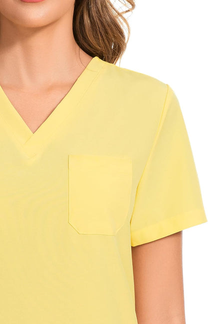 COZYFIT Scrubs for Women Set - Stretch V-Neck Scrub Top & Jogger Pant with 8 Pockets COZY SCRUBS - Colors E