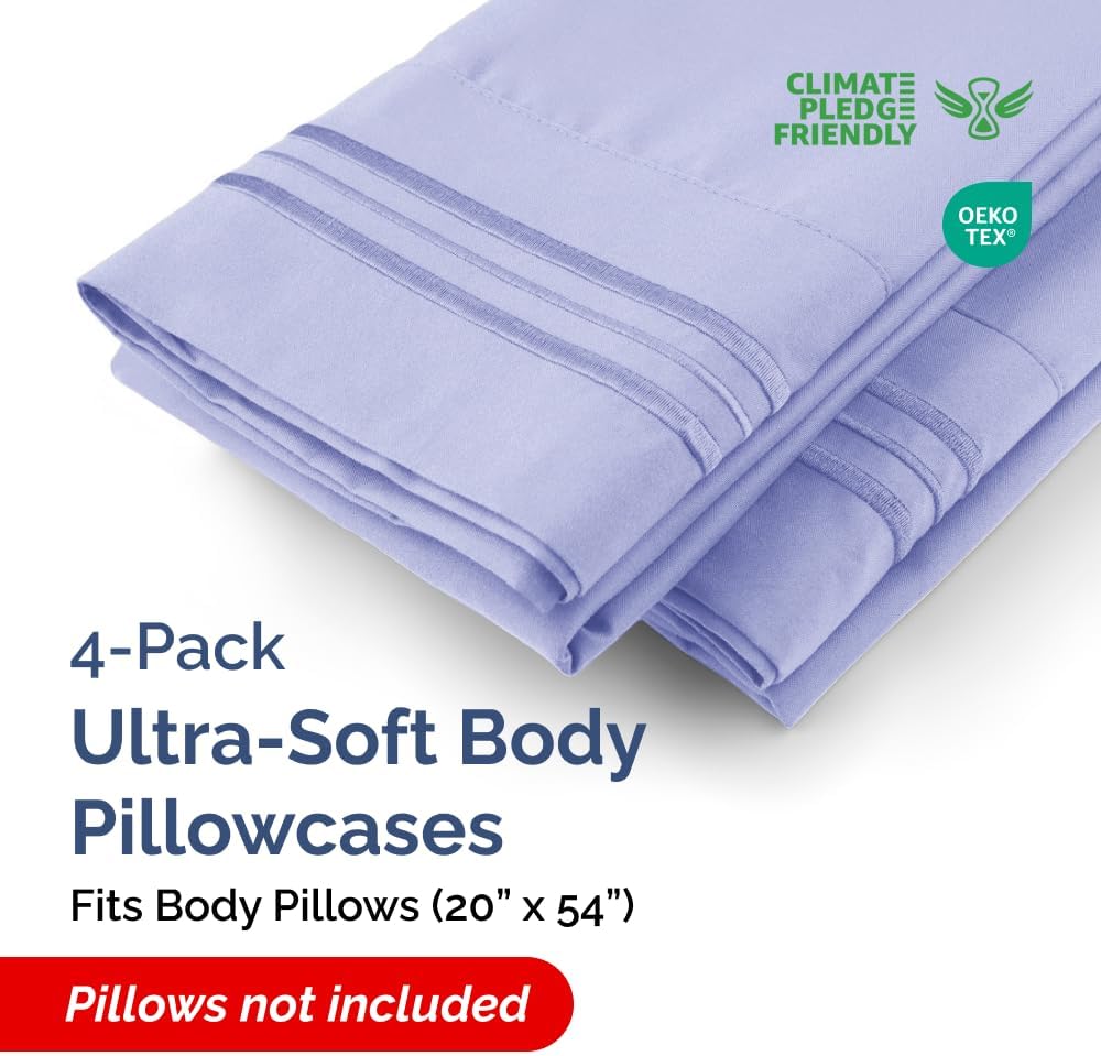 Standard Pillow Cases Set of 10 - Ultra Soft Hotel Quality Pillowcase Covers - Comfy, Cozy & Wrinkle Free - Shrink, Stain and Fade Resistant - Machine Washable Pillow Protectors - 10 Pcs Set - White - Colors B