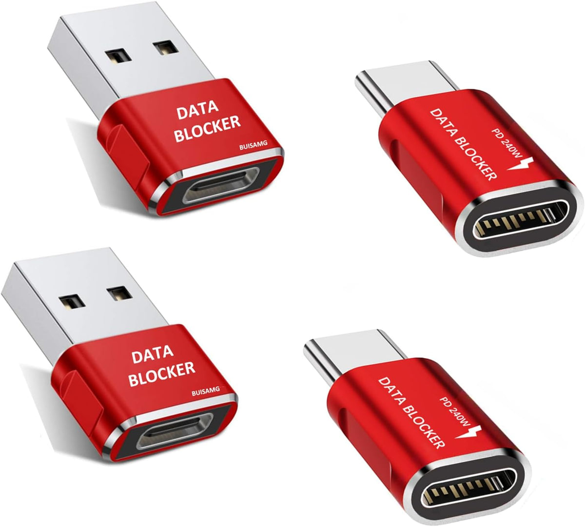 Data Blocker, USB C Data Blocker Protect Against Juice Jacking (3-Pack)