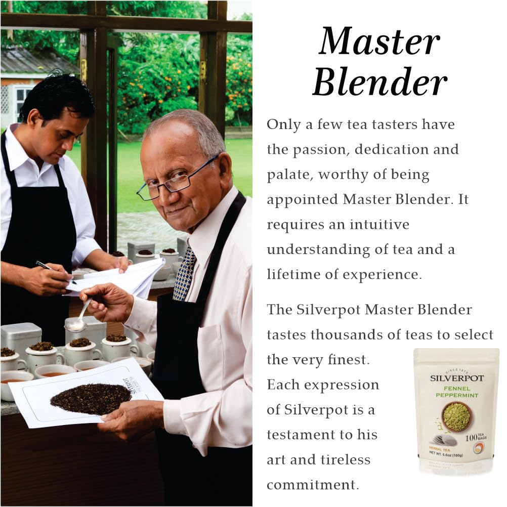 Silverpot Fennel & Peppermint Tea, 100 Teabags, Caffeine Free, 100% Natural