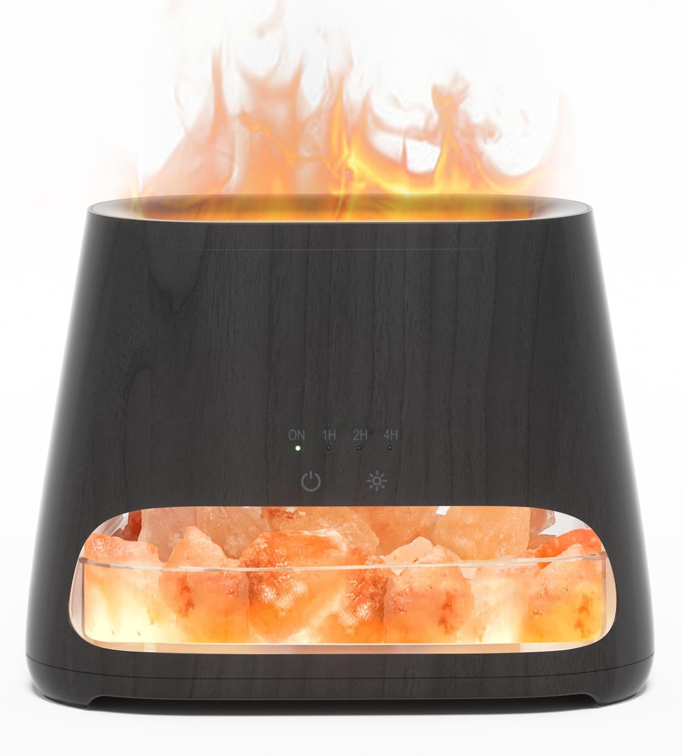 SALKING 2-in-1 Ultrasonic Essential Oil Diffuser & Himalayan Salt Lamp, Aromatherapy Diffuser Cool Mist Humidifier with 3 Brightness, Salt Therapy Lamp, 100% Pure Himalayan Salt Rock, 150ml (Marble)