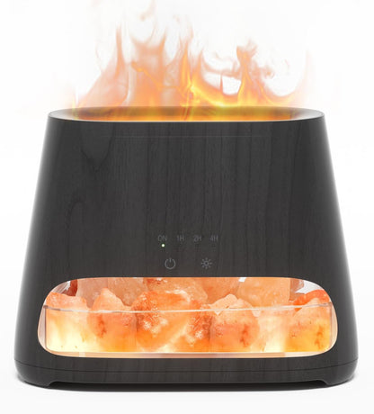 SALKING 2-in-1 Ultrasonic Essential Oil Diffuser & Himalayan Salt Lamp, Aromatherapy Diffuser Cool Mist Humidifier with 3 Brightness, Salt Therapy Lamp, 100% Pure Himalayan Salt Rock, 150ml (Marble)