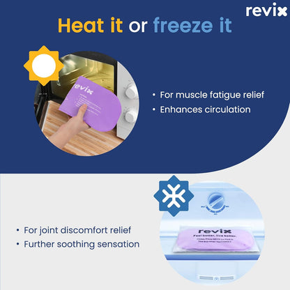 REVIX Ice Packs for Injuries Reusable, 2 Packs Hot and Cold Pack with Adjustable Strap, Flexible Ice Wraps for Joints and Muscle, Rotator Cuff, Back, Knee Discomfort Relief (10" x 5" Blue)