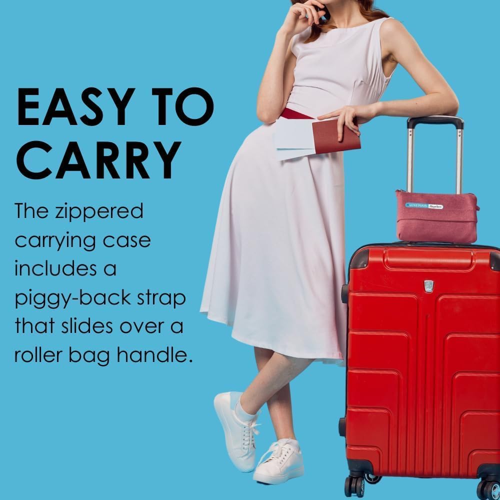 SAGEFINDS Airplane Travel Blanket | Compact Throw Blanket for Camping and Hiking | Converts into a Pillow | Travel Gift | Soft Jersey Knit | Fits in Backpack | Attaches to Luggage | Travel Essential