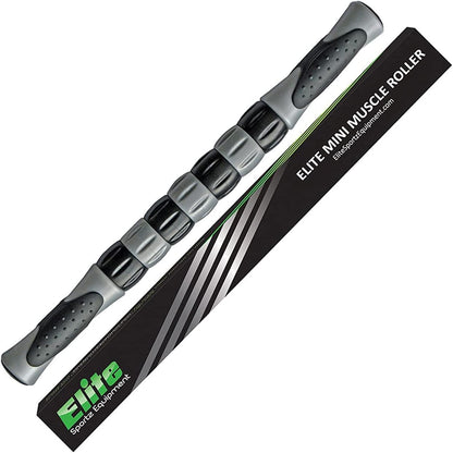 Elite Massage Roller Stick Targets Sore, Tight Leg Muscles to Prevent Cramps and Release Tension. It's Sturdy, Lightweight, Smooth Rolling and Thankfully This Lifesaver has Comfortable Handles.Green