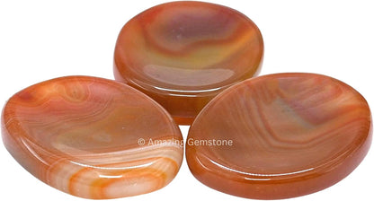 Amazing Gemstone Labradorite Thumb Worry Stone, Anxiety Stone, Healing Crystals - Piedra Crystal Fidget for Gift, Meditation, Calming, Relaxation, Stress Relief - Colors B