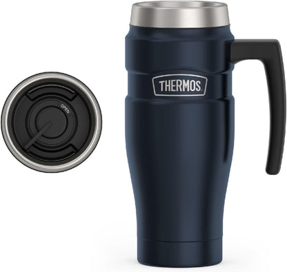 THERMOS Stainless King Vacuum-Insulated Travel Tumbler, 16 Ounce, Matte Steel