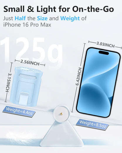 Portable Fan Attaches to Belt Shirt-Little Waist Fan Clip on Undershirt Pants Pocket Hip,Cordless Personal Fans that Blow Cold Air, Strap Hangs Neck Conditioner for Travel Camping Sports White