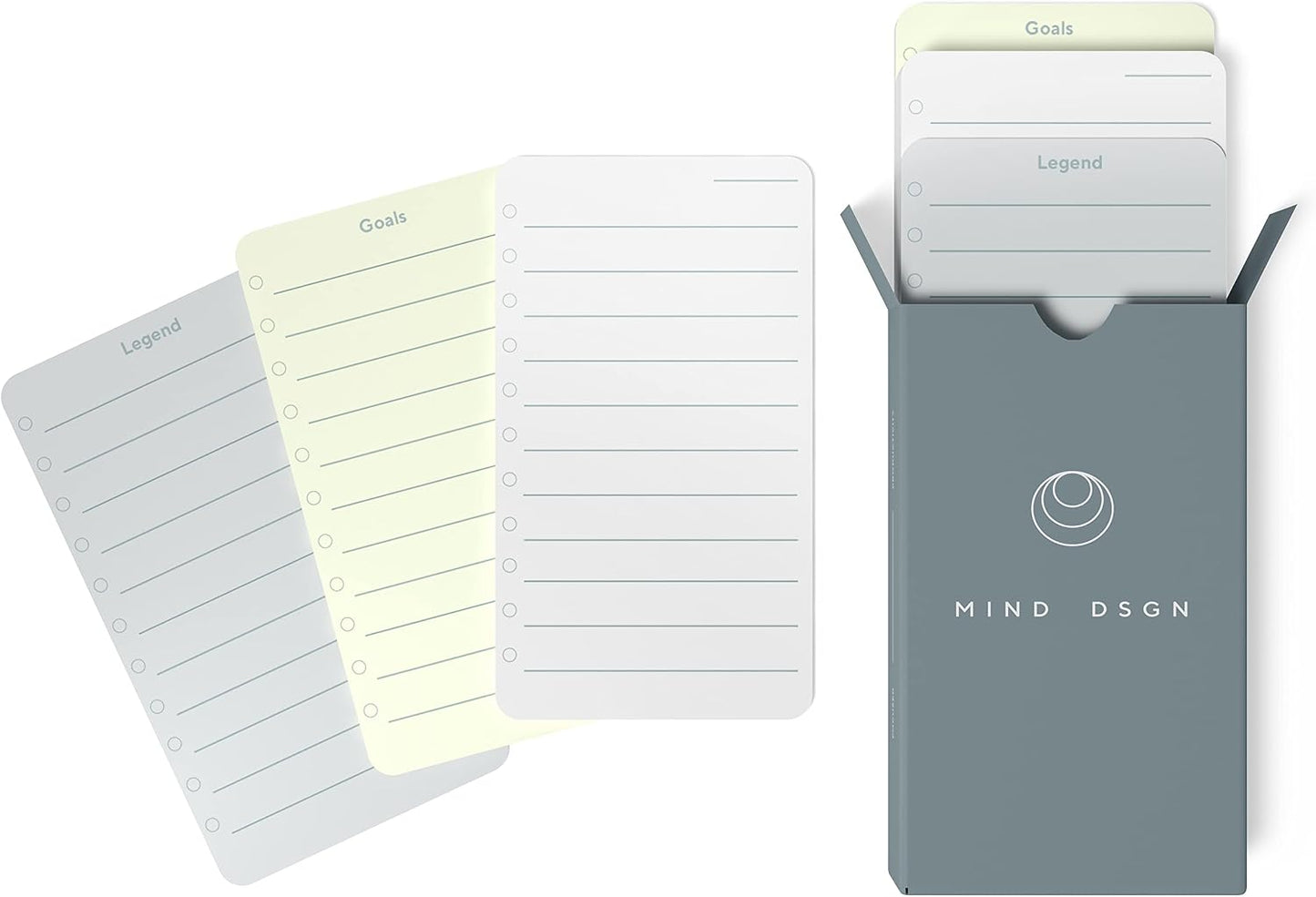 Daily Planner To Do List Notepad - Checklist & Goal Cards for ADHD Focus - Walnut Display + Planner Cards
