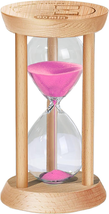 2 Minute Wooden Sand Timer,2 Min Hourglass, Small Sand Watch, Reloj De Arena, Hour Glass Sandglass for Home, Office, Decorative, Game, Classroom