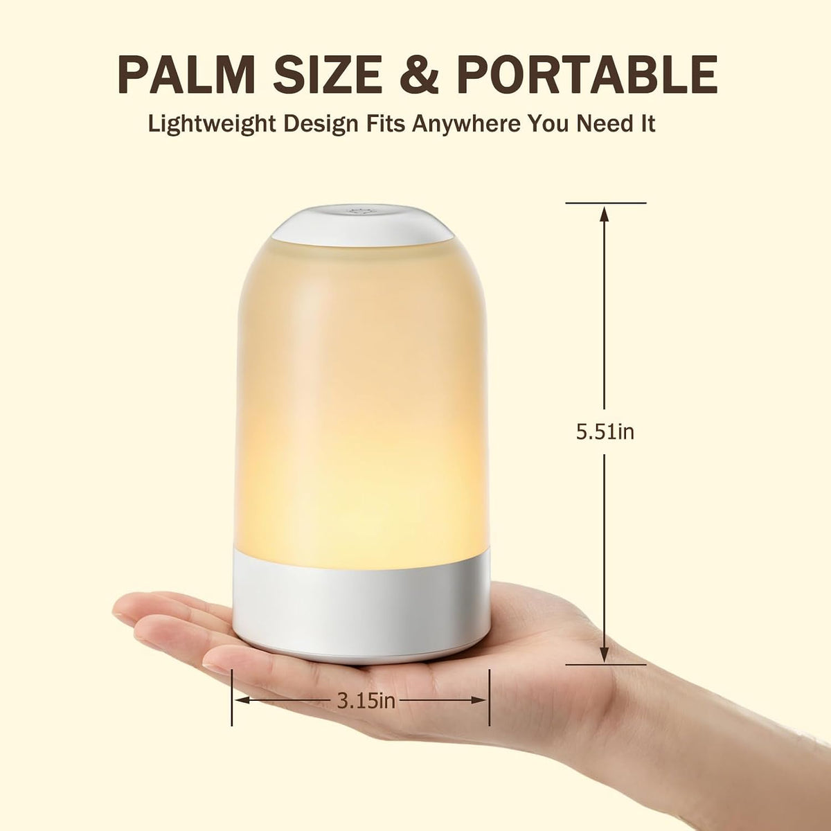 G Keni Nursery Night Light for Baby, Portable LED Touch Night Lamp for Kids and Adult, Breastfeeding, Sleep Aid, USB Rechargeable Nursing Lamp, Bedside Dimmable Warm Night Light, Soft Eye Caring