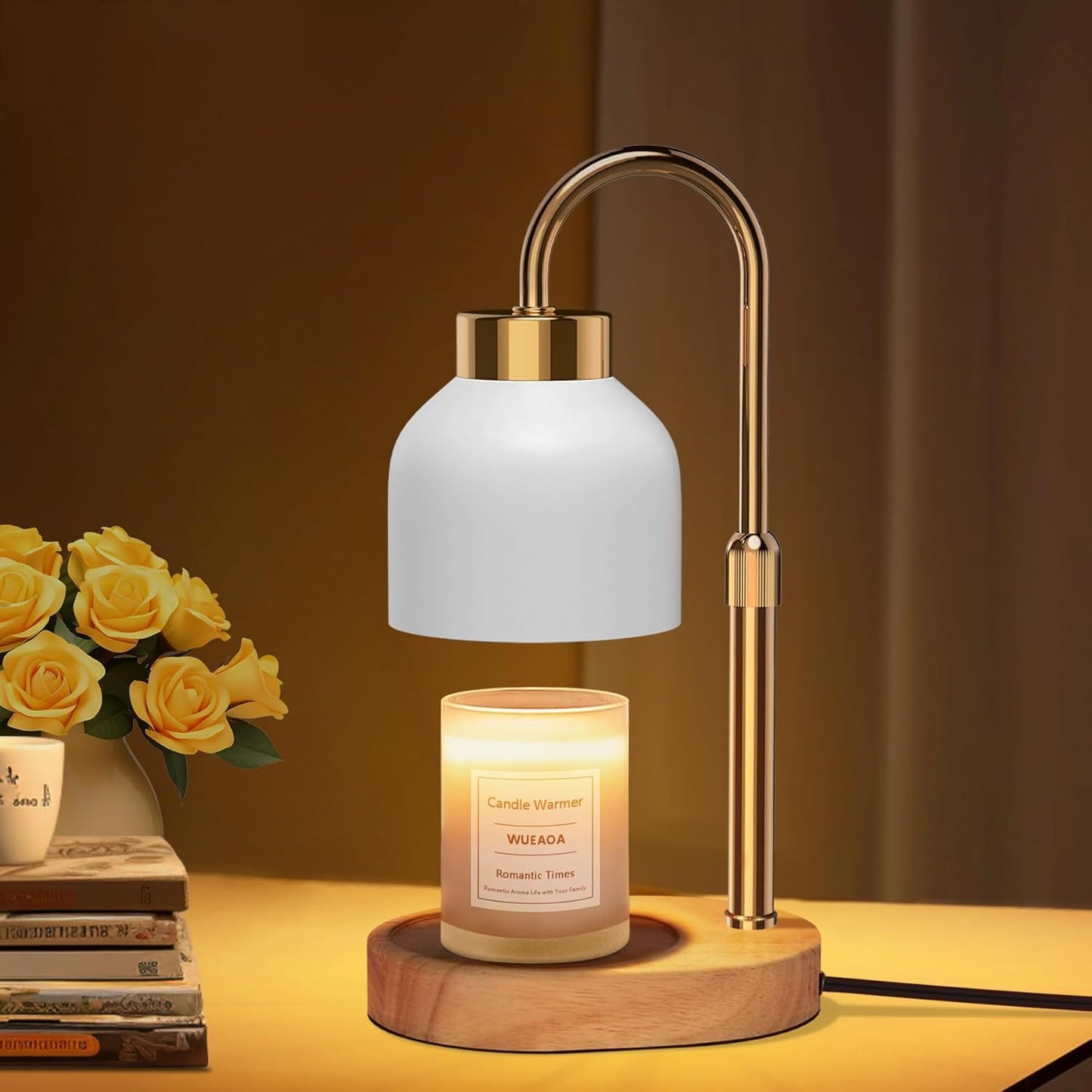 Candle Warmer Lamp with Timer and Dimmer, Height and Brightness Adjustable, Black Electric Wax Warmer for Women Mom, Best Birthday and House Warming Gift New Home Decor