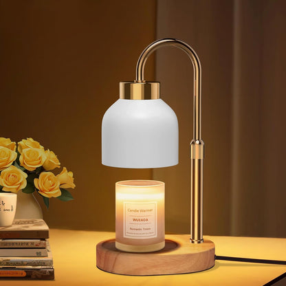 Candle Warmer Lamp with Timer and Dimmer, Height and Brightness Adjustable, Black Electric Wax Warmer for Women Mom, Best Birthday and House Warming Gift New Home Decor