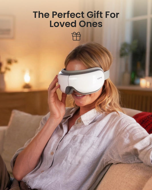 RENPHO Eyeris 1 Eye Massager with Heat, FSA Eligible HSA, Heated Eye Mask for Head Tension, Eye Strain & Screen Fatigue, Birthday Gifts for Men and Women