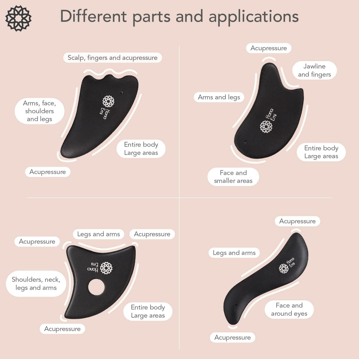 Bian Stone Guasha Tool for Face and Body Sculpting - Gua Sha Facial Tools