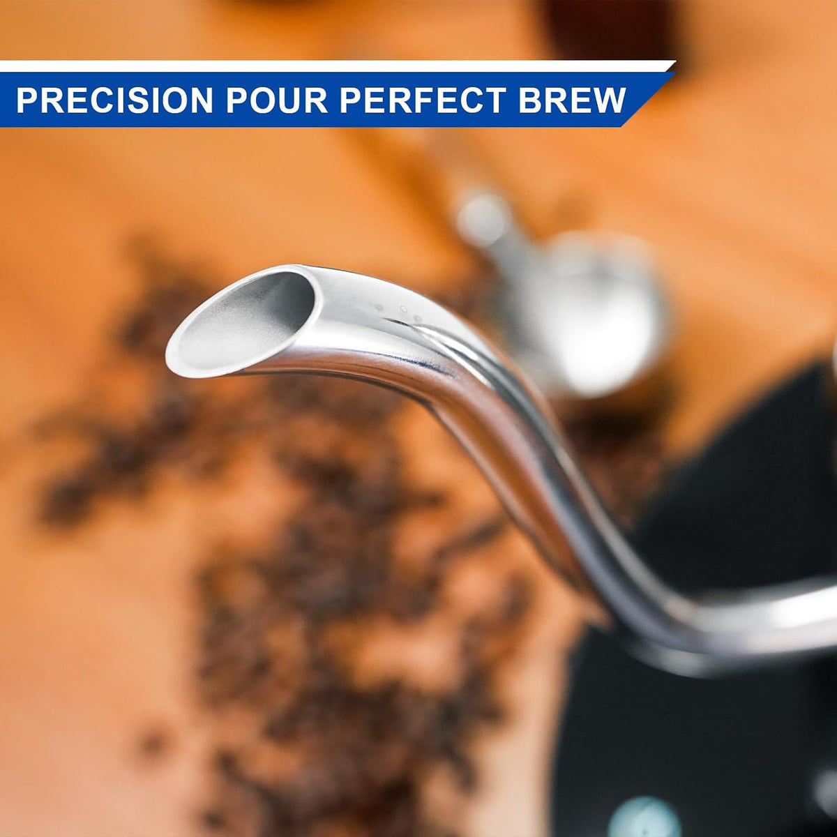 Bonavita 1L Digital Variable Temperature Gooseneck Electric Kettle for Coffee Brew and Tea Precise Pour Control, 6 Preset Temps, Café or Home Use, 1200 Watt, LED Panel, Stainless Steel
