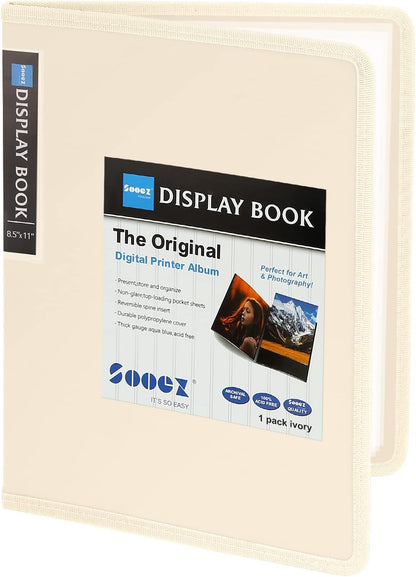Sooez 30-Pocket Binder with Plastic Sleeves 8.5x11,Heavy Duty Art Portfolio