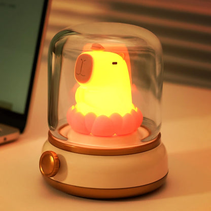 WANIDEA Flameless Candles Lamp, Led Candles,Cute Kerosene Lamp,Silicone Flame Amber Light,Adjustable Dimmable Rechargeable Night Light for Kids,Girls,Teenager Kids Bedroom Christmas