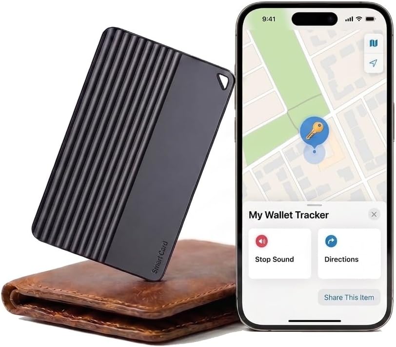 Wallet Tracker Card iOS & Android,0.10-Inch Ultra-Slim Bluetooth Locator