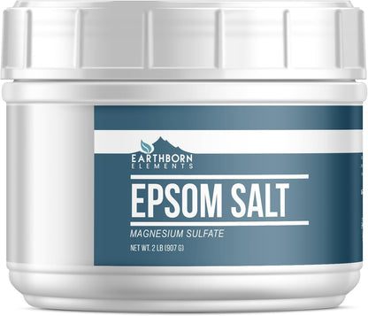 Earthborn Elements Epsom Salt (1 Gallon), Resealable Bucket, Magnesium Sulfate Soaking Solution, All-Natural
