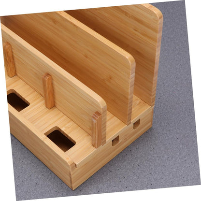 NUOBESTY Bamboo Phone Charging Station Dock Organizer for Multiple Devices