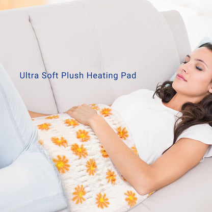 ZXU Heating Pad for Back Pain and Period Cramps Relief- Ultra Soft Sherpa Heating Pad, XL King Size 12" x 24", 12 Heat Levels & 1-24H Auto Off，Stay on Function Hot Heated Pad, Machine Washable