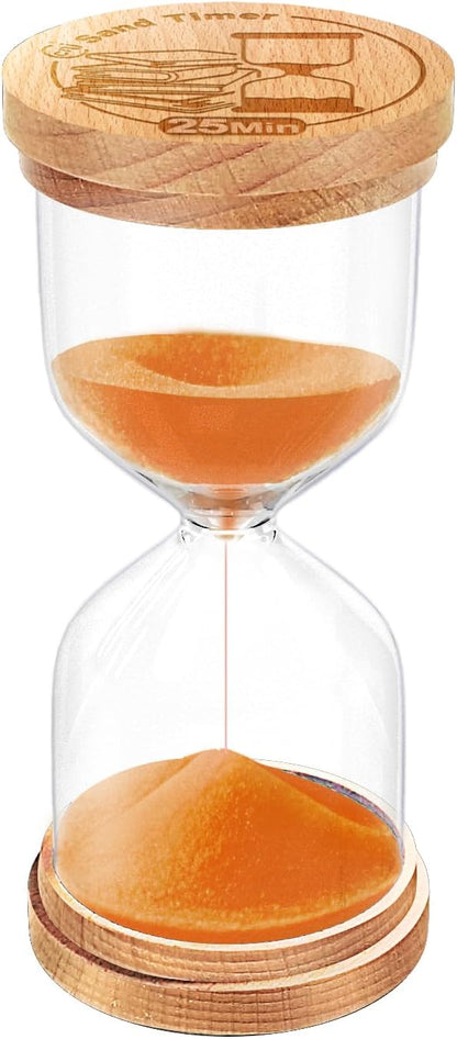 CNCJ Wooden Hourglass Sand Timer, 3 Minute Blue Sand Watch Reloj De Arena for Desk Decor Kitchen Classroom Office Study Home Decoration
